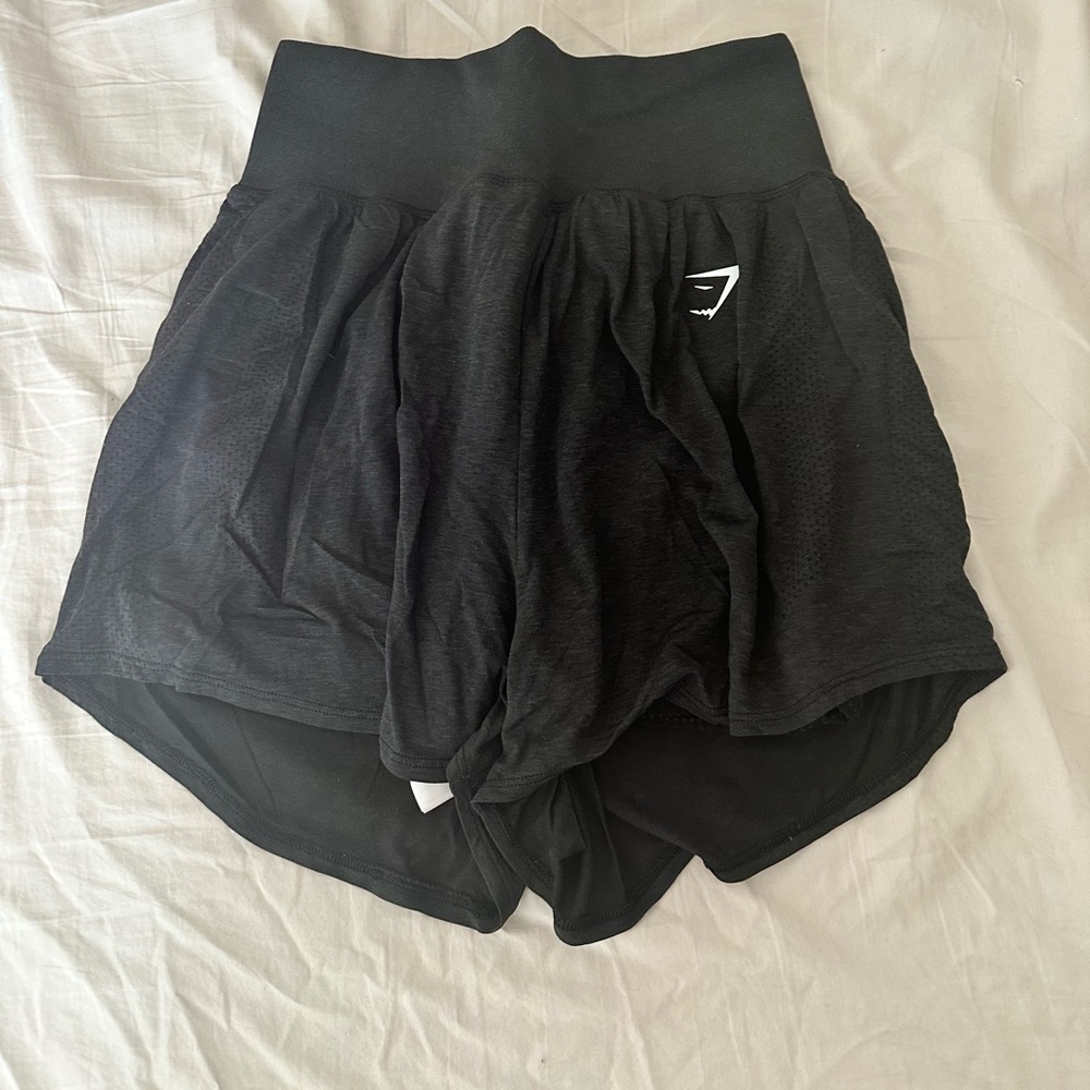 Gymshark Vital Seamless 2.0 2-in-1 Shorts - Black Marl (XL)